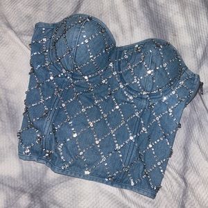 Jeweled jean corset - worn once